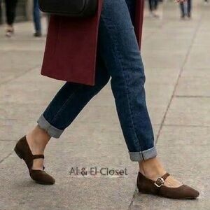 Dolce Vita Mauryce Mary Jane Flats Brown Faux Suede Women’s Size 8.5 New In Box